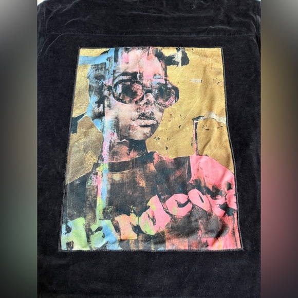 LIMITATO Black velour copper full zip Graphic by Marco Grassi size XL - Picture 12 of 12
